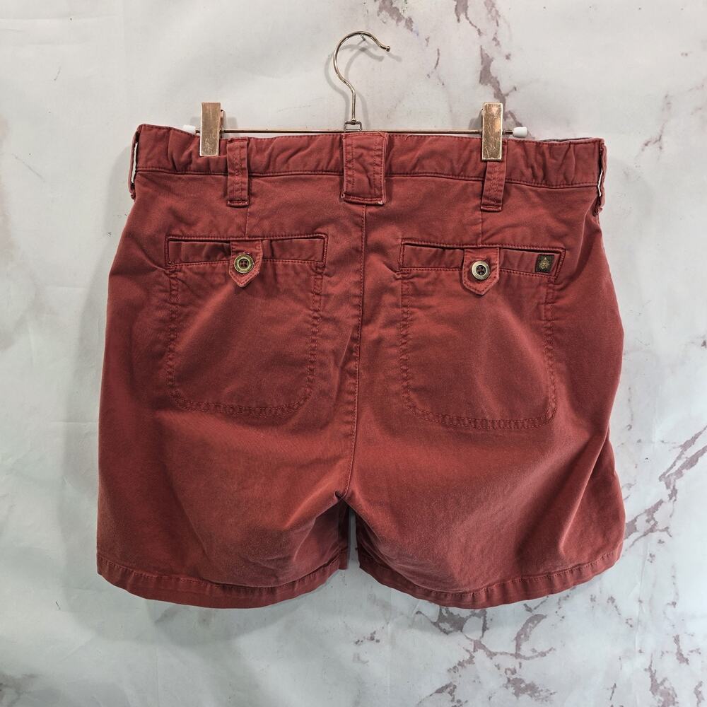 Territory Ahead Shorts Mens 32 Red 5 Inch Vtg Stretch Cotton Chino Terracotta